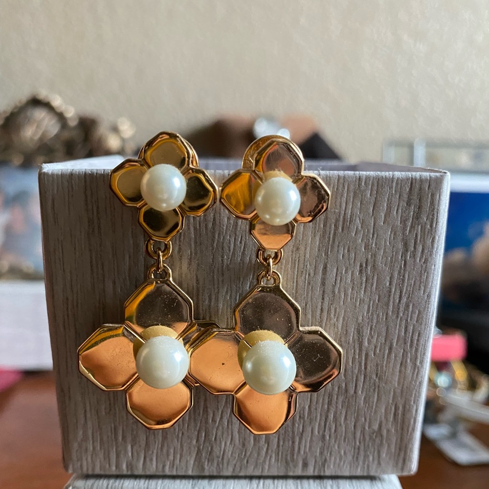 Tory Burch floral earrings